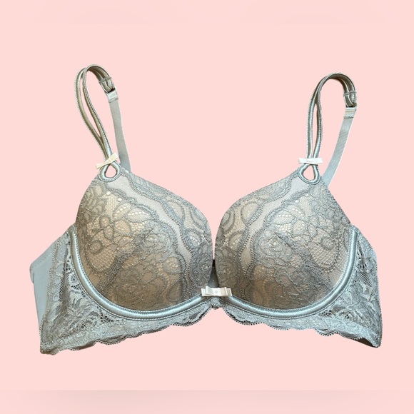 NEW PUSH UP LACE BRA WITH BOW AND LACE DETAILING - Picture 2 of 4